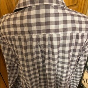 Van Heusen Checkered Long Sleeve Shirt - Gray and White